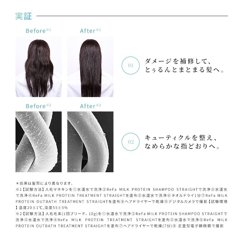 リファミルクプロテインアウトバストリートメントストレート100g