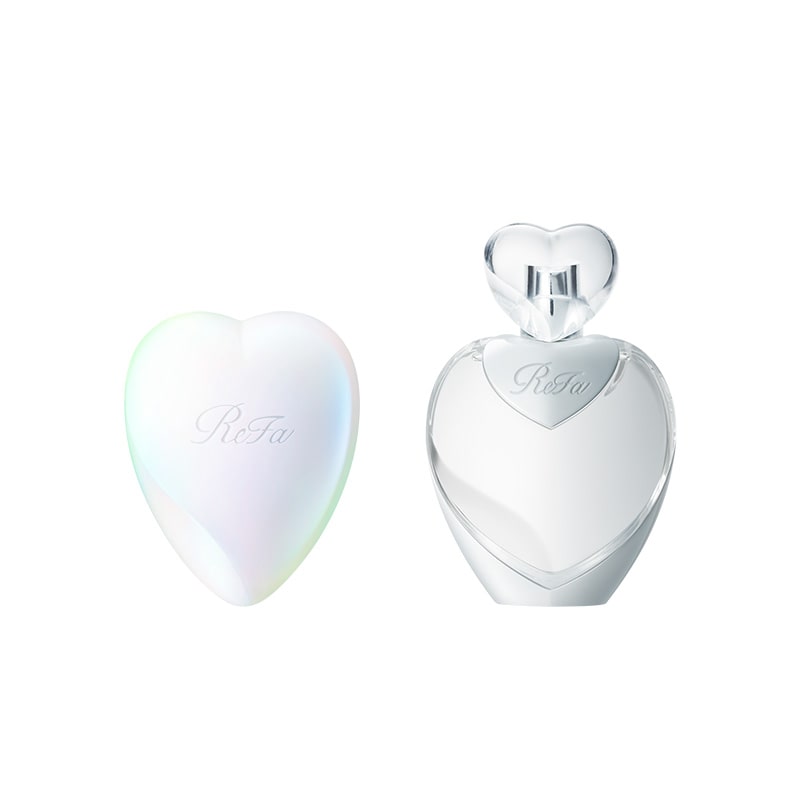 リファハートブラシ(オーロラホワイト) & リファハートヘアフレグランス 30mL ホワイト
