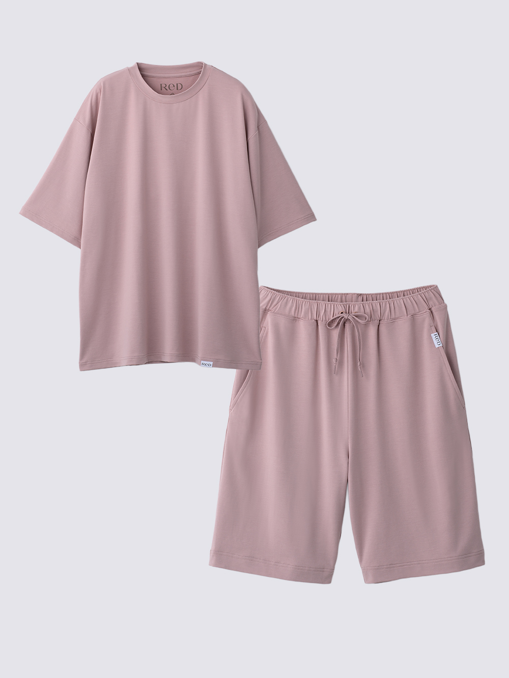ReD ぐっすりパジャマ ベーシック プルオーバー半袖&ショートパンツ上下セット ピンク M ピンク M
