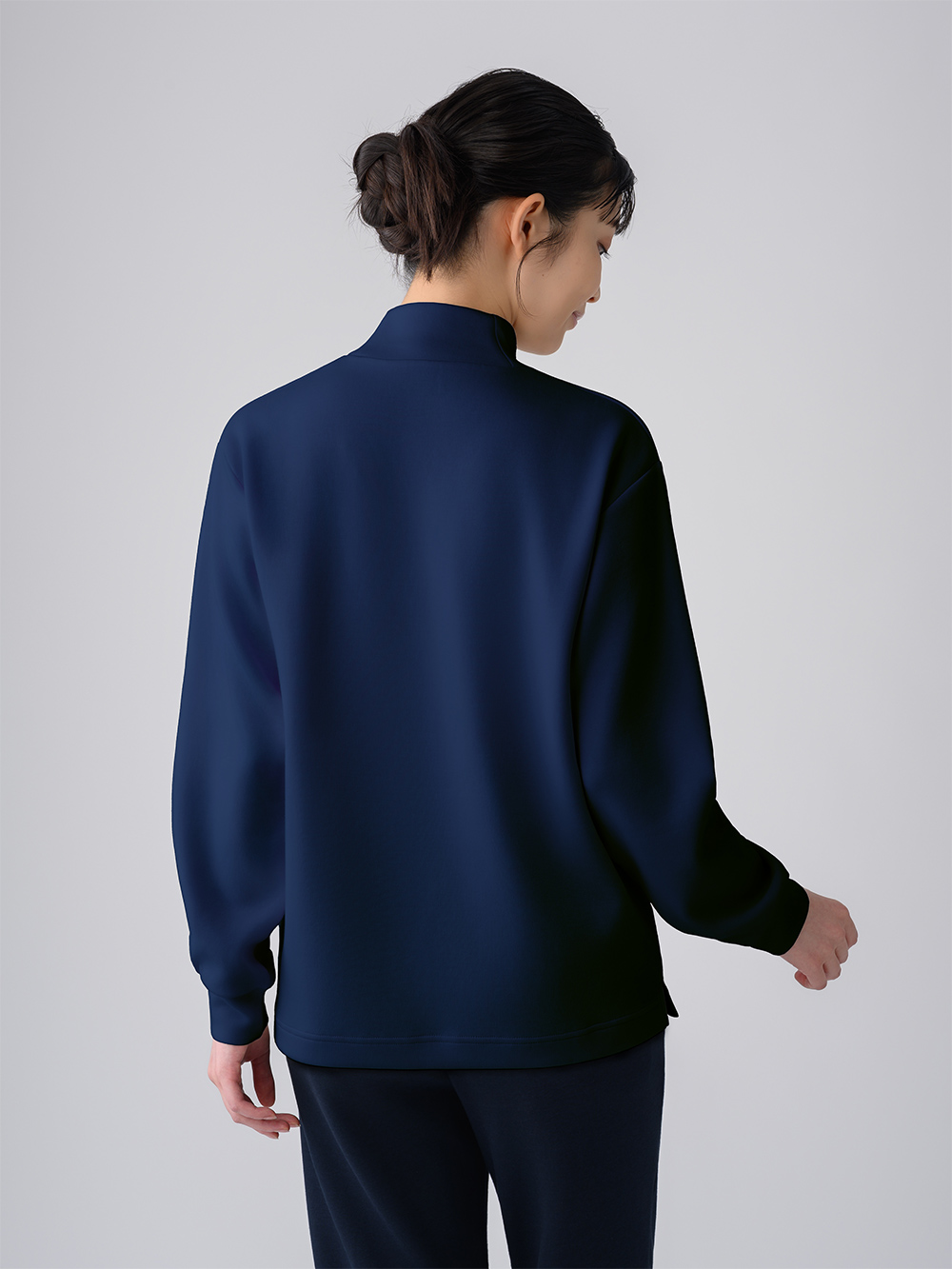 ReD バイタルテック ダンボールニット モックネック長袖 ネイビー M ネイビー M