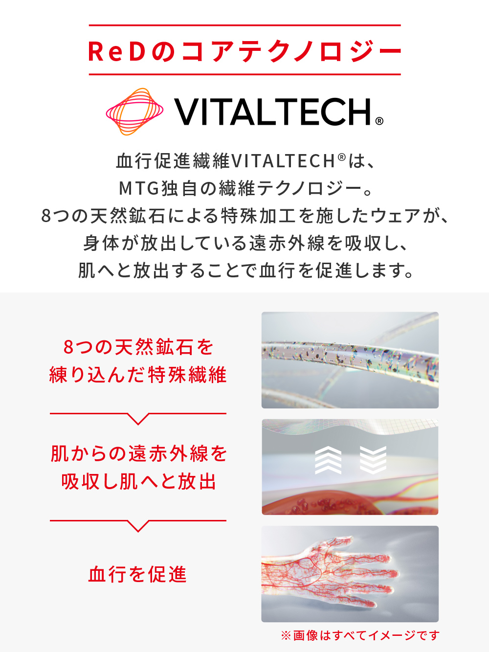 ReD バイタルテック レギンス 腰コリ改善 ブラック M ブラック M